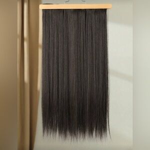 22” Human Hair Blend Clip-In Extensions Long Straight Soft, Full & Natural Look